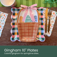 Gingham Plates - Moment & Co's Easter Box