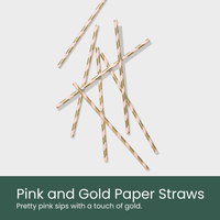 Pink and Gold Straws - Moment & Co's Easter Box