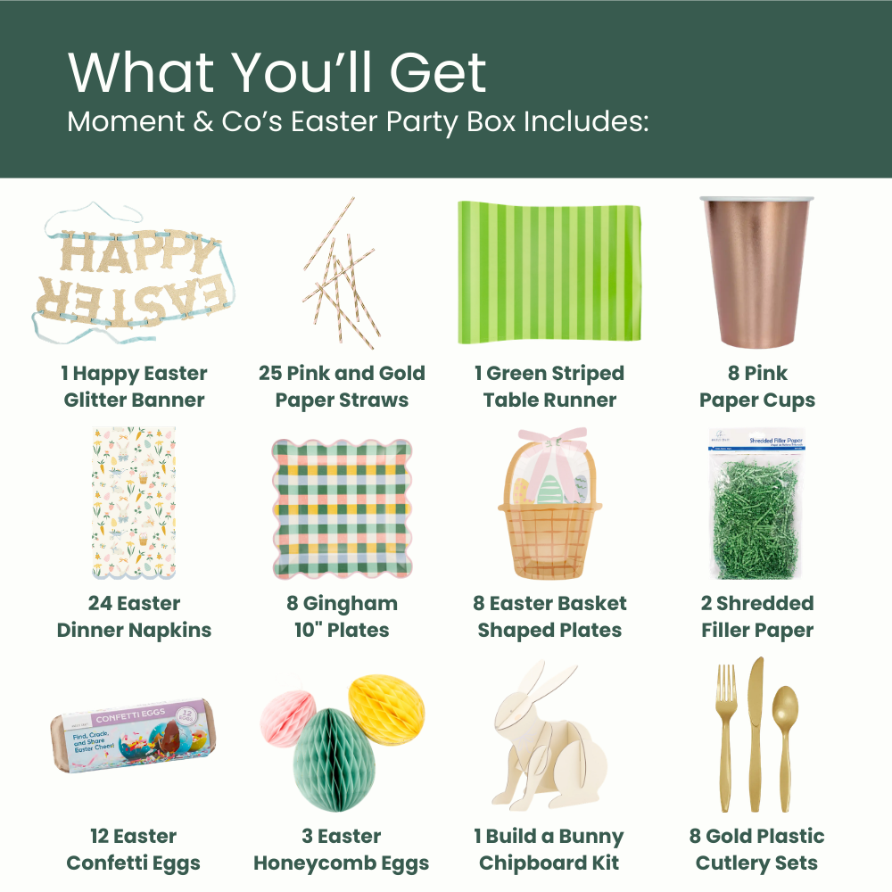 Moment & Co's Easter Box Contents