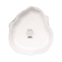 Back view of packaged Retro Santa Paper Plates showing the label and barcode.