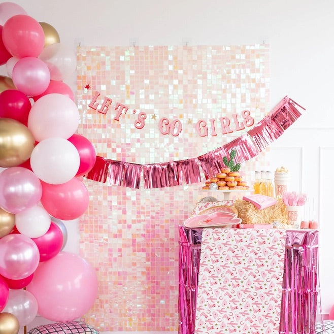 Pink Western Cowgirl Paper Table Runner
