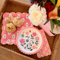 Overhead view of Flora party supplies collection for spring and Mother's Day