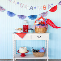 Americana Bunting Banner | 4th of July Banner, Patriotic Banner, Patriotic Paper Banner, 4th of July Party, Memorial Day Party, Garland