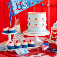 USA Stars Paper Dinner Napkins, 24ct | Patriotic Napkins, July 4th Paper Napkins, 4th of July Party Supplies, Fourth of July Tableware, USA