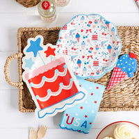 USA Stars Paper Dinner Napkins, 24ct | Patriotic Napkins, July 4th Paper Napkins, 4th of July Party Supplies, Fourth of July Tableware, USA