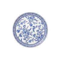 Blue French toile large plate with floral pattern design