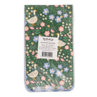 Back of packaged Garden Goose dinner napkins showing label