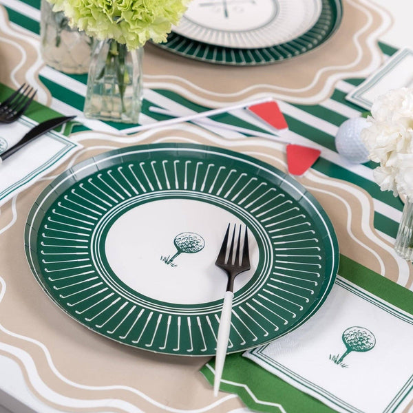 Golf party table setup