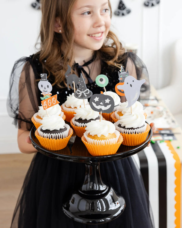 Halloween Tricks & Treats Cupcake Toppers