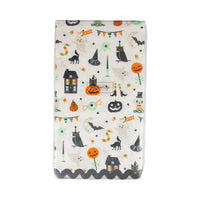 Front of Tricks & Treats Halloween paper napkins pack showing fun ghost and pumpkin pattern