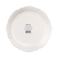Back view of the paper plate with 'My Mind's Eye' branding on a white background