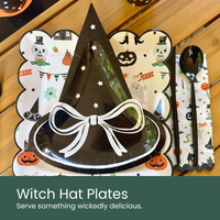 Moment & Co's Vintage Halloween Subscription Box - Witch Hat Shaped Paper Plates.