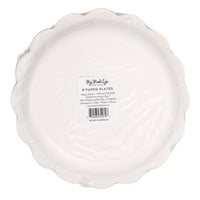 Back view of packaged 8 inch Happy Easter paper bunny plates