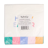 Back packaging of Happy Easter paper cocktail napkins by My Mind’s Eye