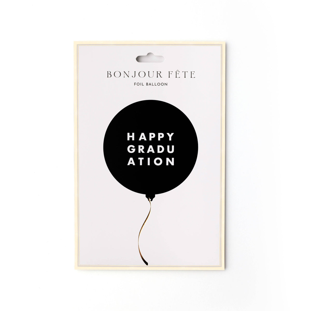 Happy Graduation foil balloon packaging by Bonjour Fête
