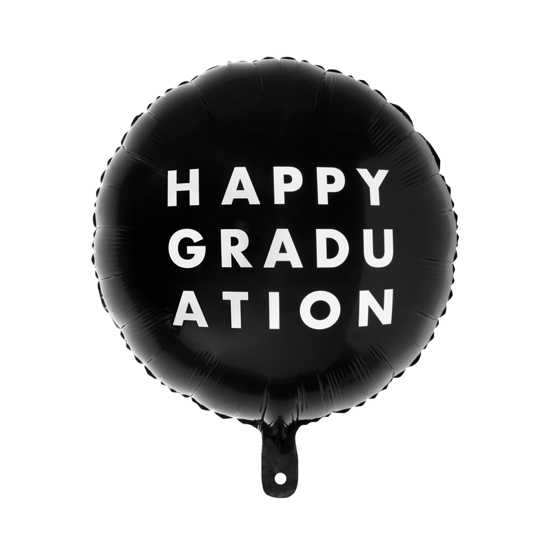 Happy Graduation black foil balloon
