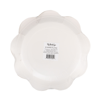Back of the decorative paper plate with 'My Mind's Eye' branding on a clear plastic.