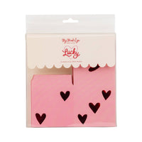 Front view of My Mind’s Eye Lucky heart dice treat box packaging