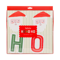 Ho Ho Ho Santa banner set in retail packaging with header card