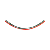 Single green honeycomb tree garland on a white background.