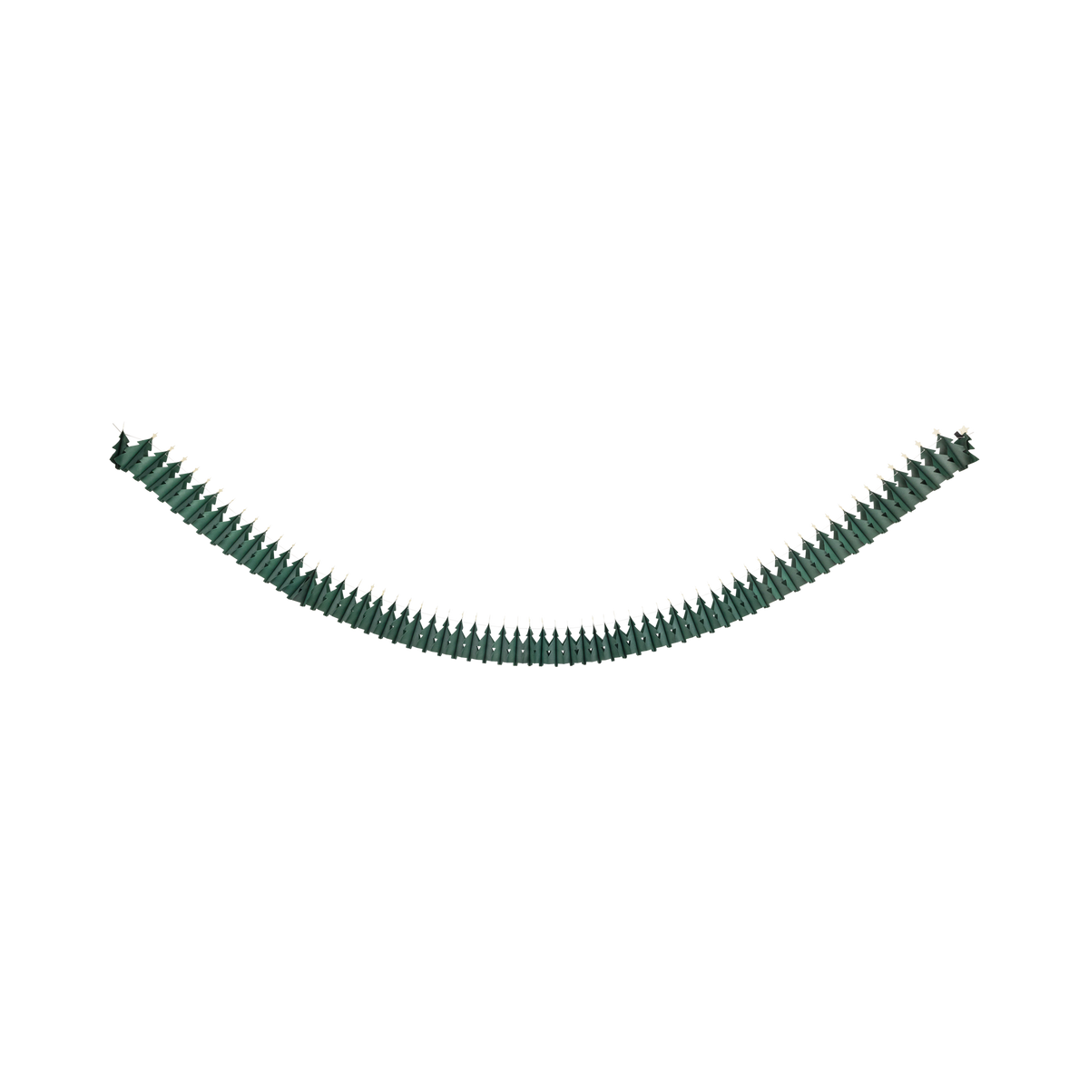 Single green honeycomb wreath garland on a white background.