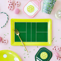 Serve in style with our pickleball court paper plates, the perfect addition to your pickleball party decorations!