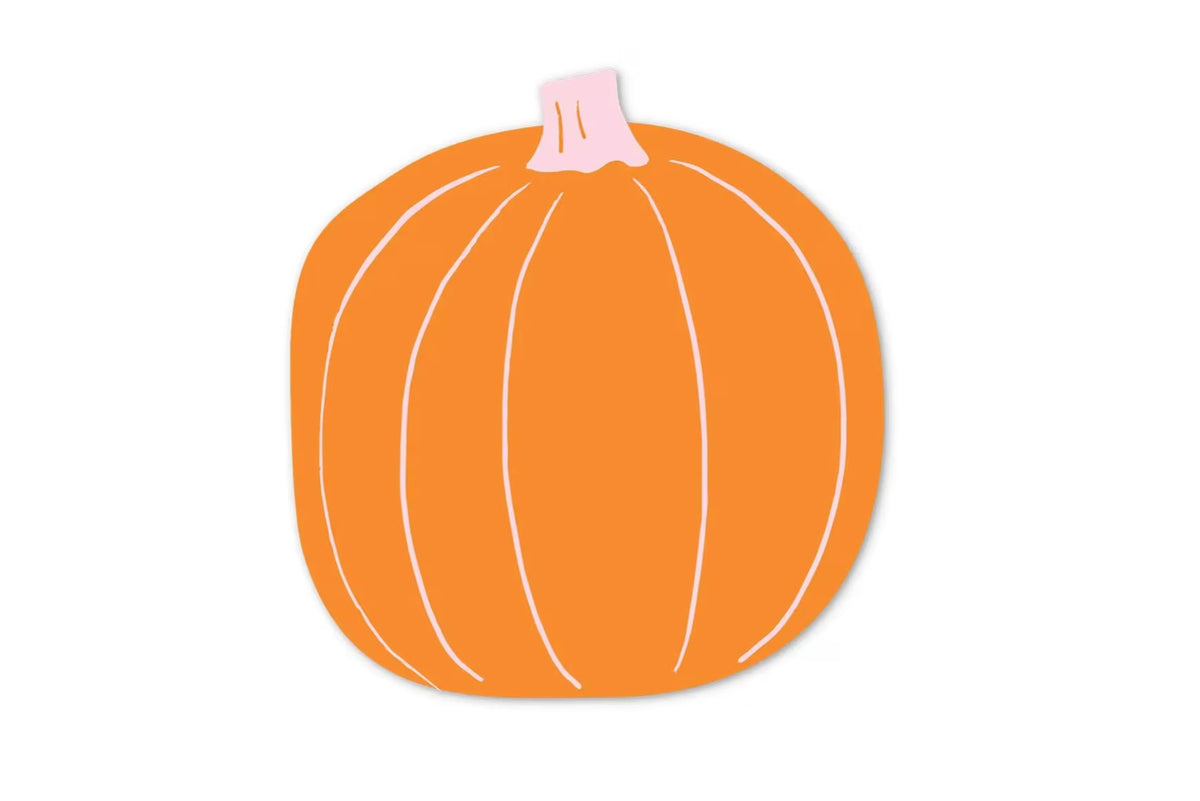 Orange pumpkin-shaped halloween paper cocktail napkins