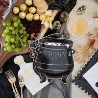 Halloween Paper Plates - Cauldron Shaped Witchy Paper Plates