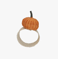 Orange pumpkin Thanksgiving napkin ring.