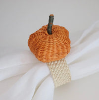 Orange pumpkin Thanksgiving napkin ring.