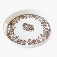 Brown and white turkey Thanksgiving Bamboo Tray