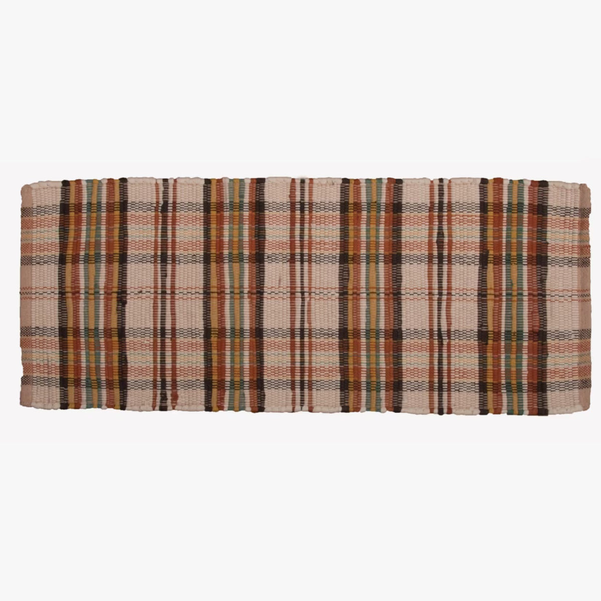 Brown, Orange and Cream Thanksgiving Table Runner.