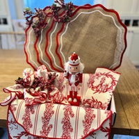 Red and white Christmas nutcrackers perfect for a Christmas Coffee Table Decor