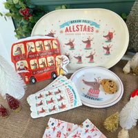 Christmas paper napkins featuring Santas Reindeer.