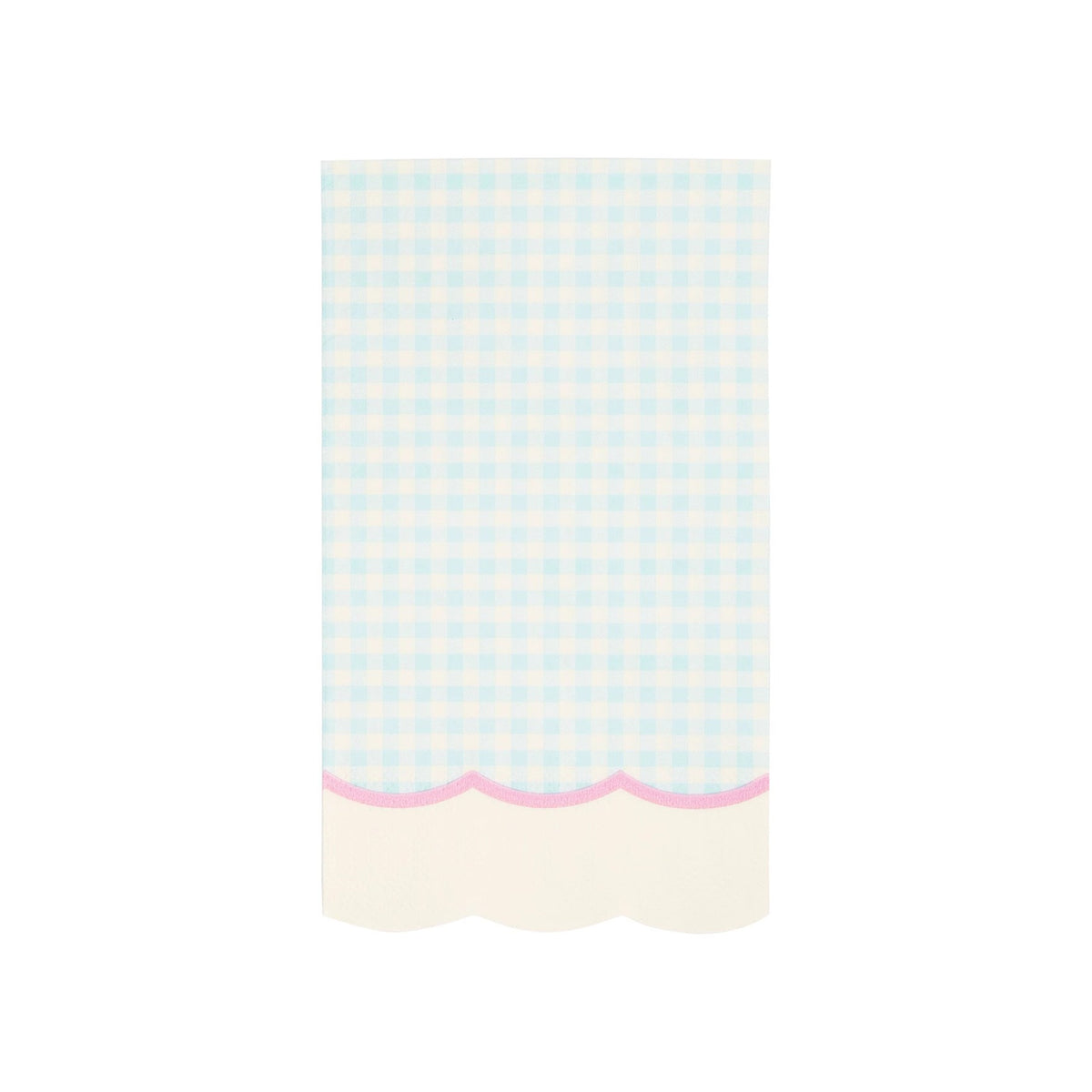 Pastel gingham paper dinner napkins perfect for Easter, baby shower or a first birthday party.