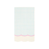 Pastel gingham paper dinner napkins perfect for Easter, baby shower or a first birthday party.
