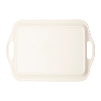 Bamboo tray with spring flower design in pinks and green - perfect to use as an Easter serving tray or platter