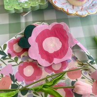 Floral Napkins | Flower Paper Napkins (Set of 18) - Easter Napkins - Pink Floral Paper Napkins - Floral Theme Party - Tea Party