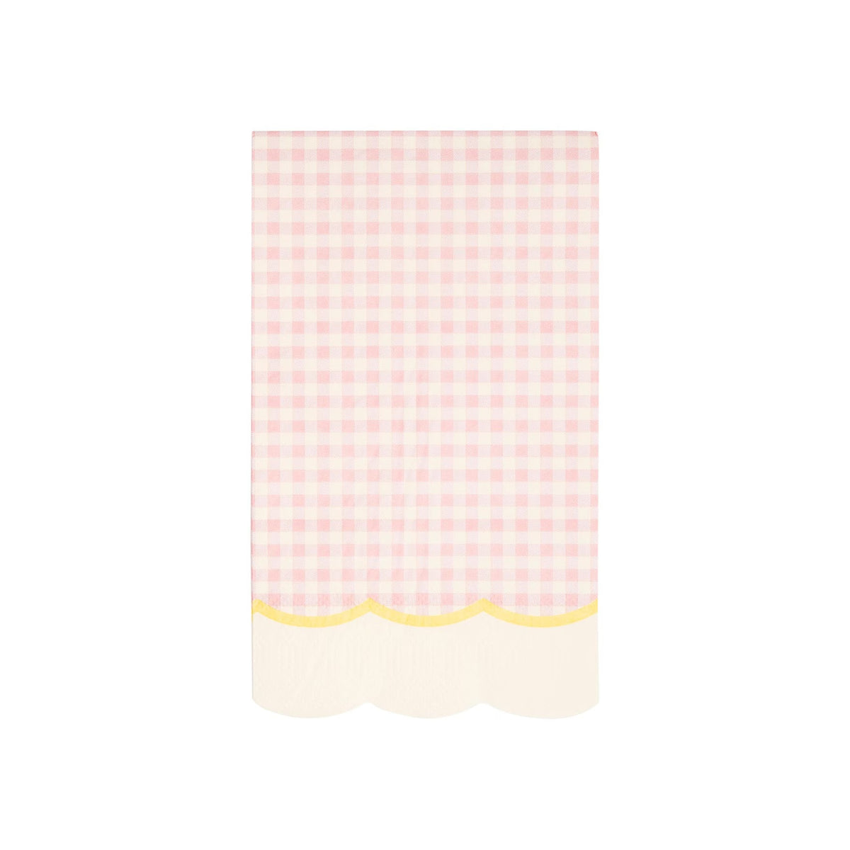 Pastel gingham paper dinner napkins perfect for Easter, baby shower or a first birthday party.