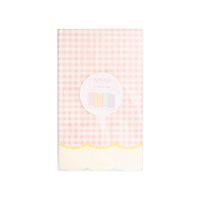 Pastel gingham paper dinner napkins perfect for Easter, baby shower or a first birthday party.