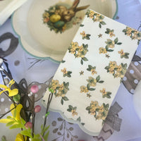 Yellow Flower Dinner Napkins | Garden Party Paper Napkins (Set of 24) - Easter Napkins, Garden Party Napkins, Mothers Day Brunch Decor