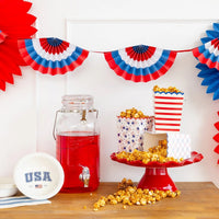 Hamptons USA Paper Bowls, 8ct | July Fourth Bowls, 4th of July Serving Bowls, Red White and Blue bowls, Independence Day Party, Memorial Day
