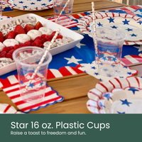Star Clear Plastic Cups - Moment & Co's Fourth of July Holiday Subscription Box