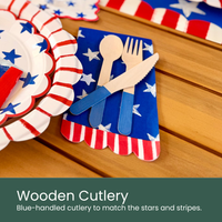 Cobalt Wooden Cutlery - Moment & Co's Fourth of July Holiday Subscription Box