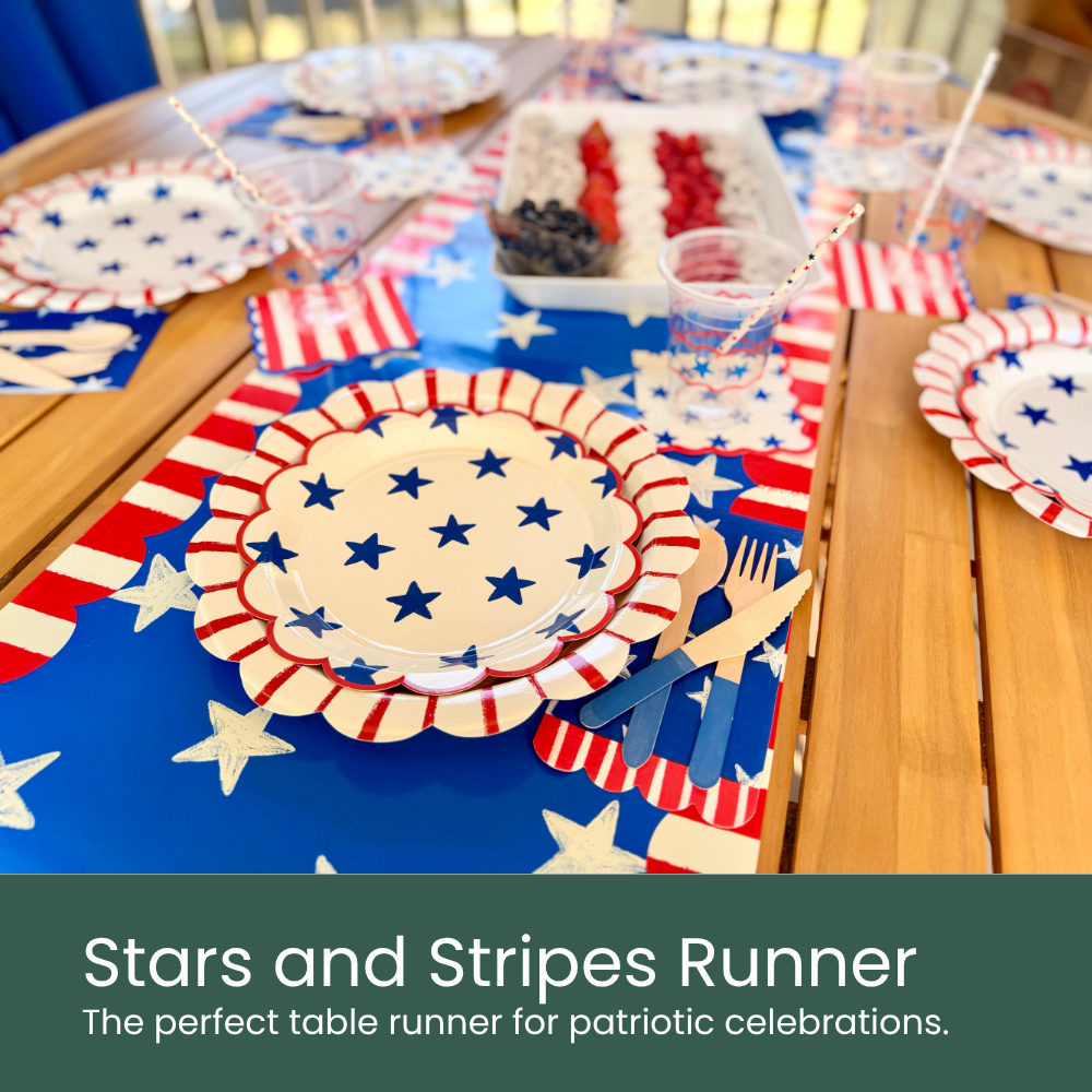 Stars and Stripes Table Runner - Moment & Co's Fourth of July Holiday Subscription Box