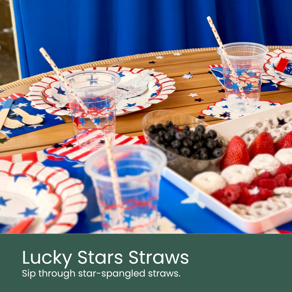 Lucky Stars Straws - Moment & Co's Fourth of July Holiday Subscription Box