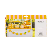 back of lemon banner packaging showing full garland display.