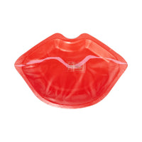 Packaged lips shaped paper plates front view