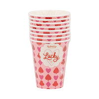 Pack of lucky party cups with My Mind’s Eye branding