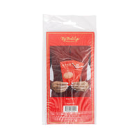 Back view of Lunar New Year envelopes featuring gold lantern artwork packaging